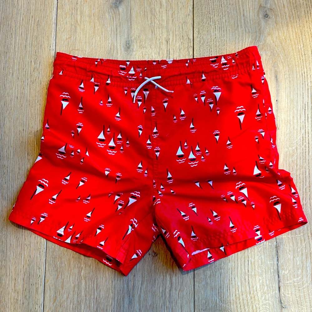 Red Sailboat Swimming Shorts